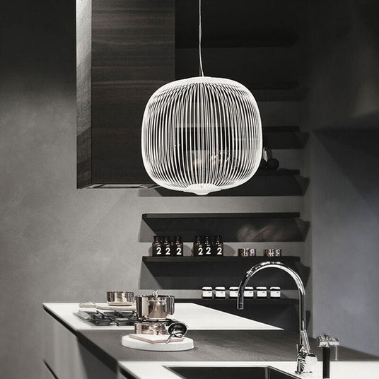 Iron Spoke Pendant Light Large Size
