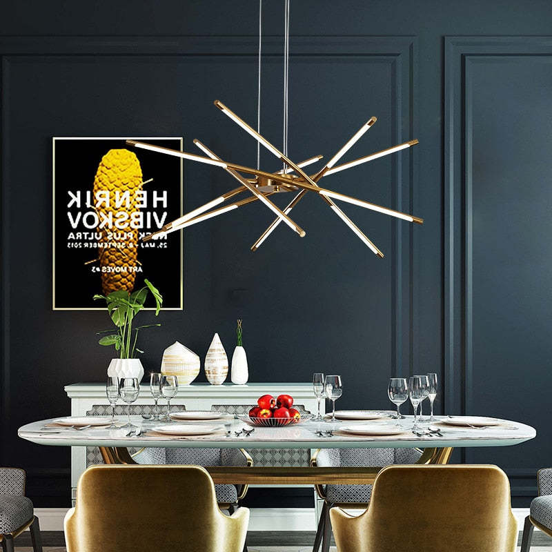 LuxeLine Hanging Lamp Metal and Acrylic Design