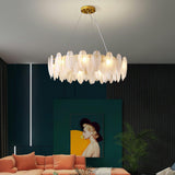 Astrae Fixture – Cascading Feather Silhouette