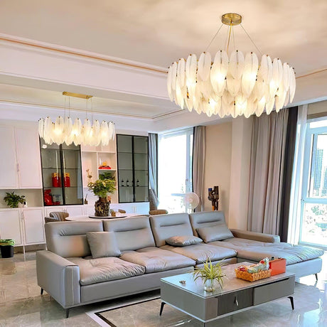 Astrae Chandelier – Delicate Glass Feather Design