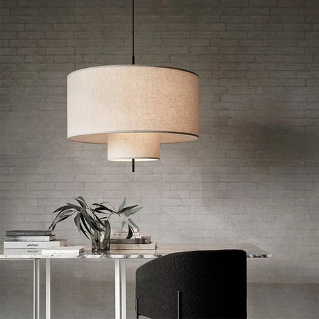 Fabric Metal Chandelier Cord Pendant Installation