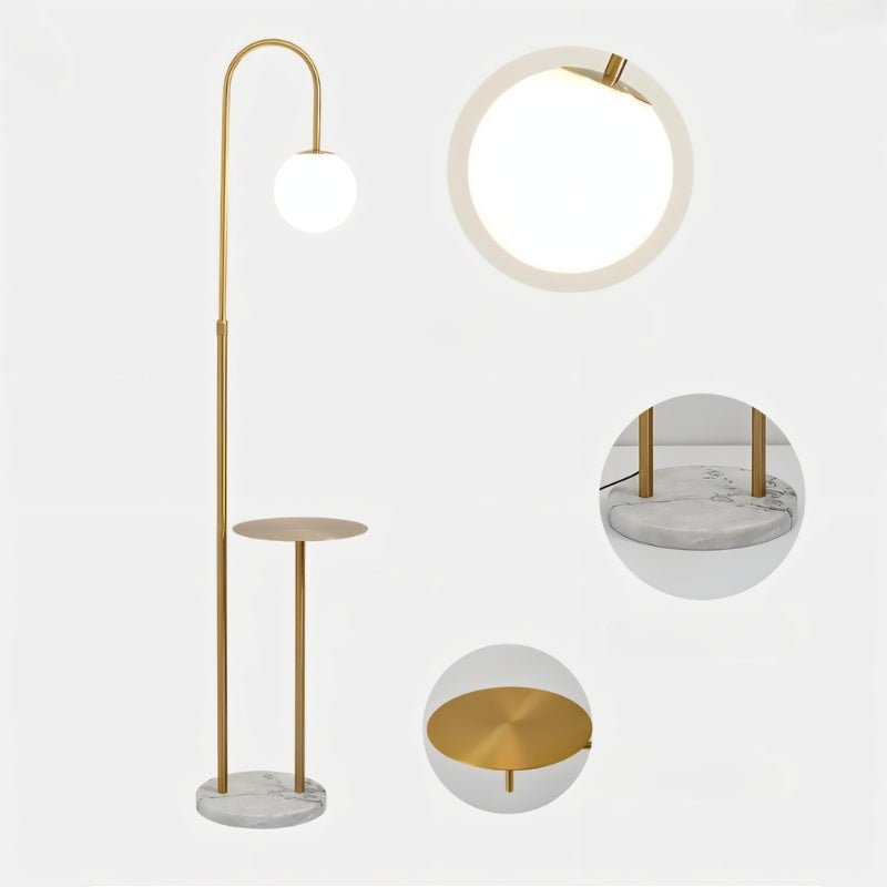 The lamp shown with the separate tray tops and bases offered for the model