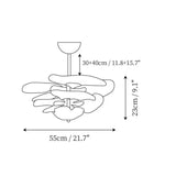 The 55 cm version drawn with its width and 23 cm height marked