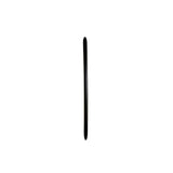 Slim tapered rod in matte black mounted flat on a plain wall, unlit
