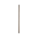 Slim tapered wood rod mounted flat on a wall, unlit, light wood finish