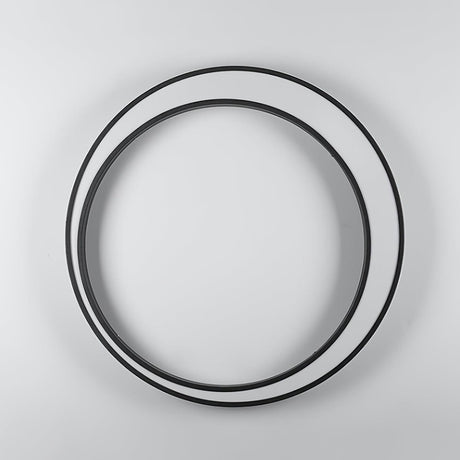 The ring unlit on a plain wall, the black frame and white diffuser visible