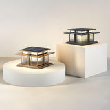 Two sizes of the cap seen side by side, the flared roof and frame clear