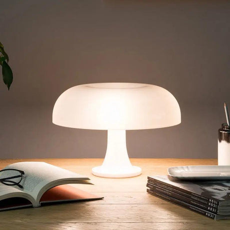 Mushroom Night Lamp Iron and Glass Design