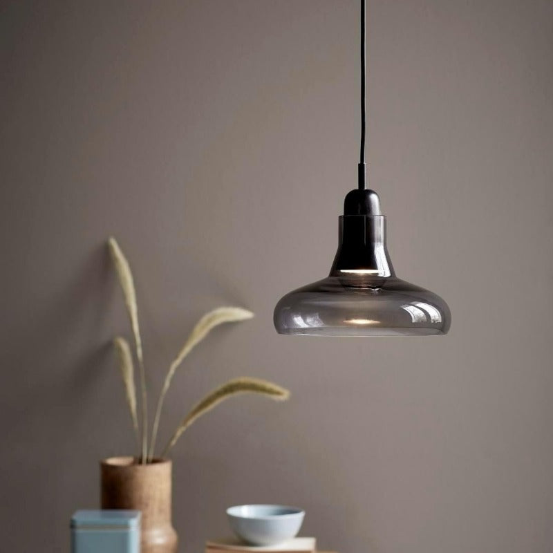 Marceline Art Deco glass pendant light full view