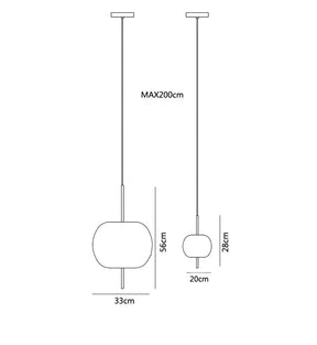 The black version drawn with its 33 cm and 20 cm widths marked