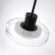 The black head seen close with the clear glass disc around the opal ring