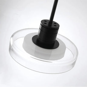 The black head seen close with the clear glass disc around the opal ring