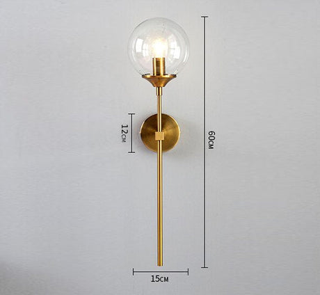 Torch wall light shown in a hallway