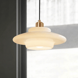 Ivory Glass Pendant Light for Bedroom Decor