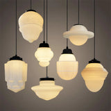 AstraLume Geometric Frosted Glass Pendant Light – Hero View - OroDwell