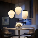 Geometric Frosted Glass Pendant Light For Living Room - OroDwell