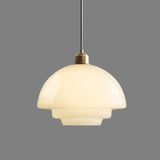 Ivory Glass Pendant Light Size Reference
