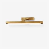 Gold bar held forward of a flat wall plate by a small swivel bracket
