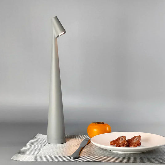 Nordic minimalist cordless table lamp close-up touch control detail