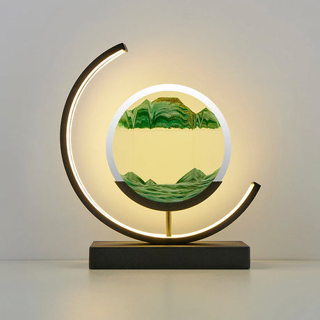 DriftGlass Sand Art Lamp for Living Room