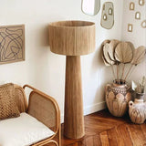 Cloth shade table lamp for living room