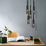 Smoky Glass Pendant Light for Dining Area