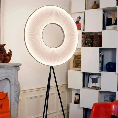 Minimalist Floor Lamp Ambient Glow in Bedroom