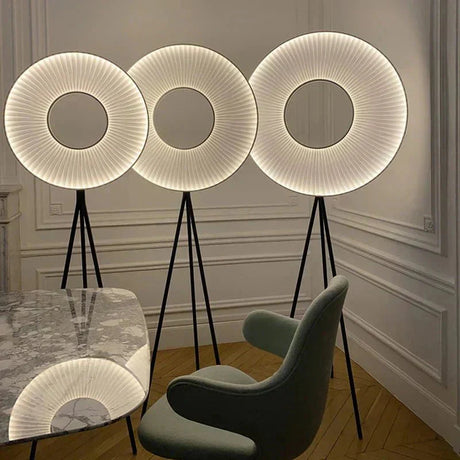 HaloSphere Floor Lamp Sleek Sphere Silhouette Detail