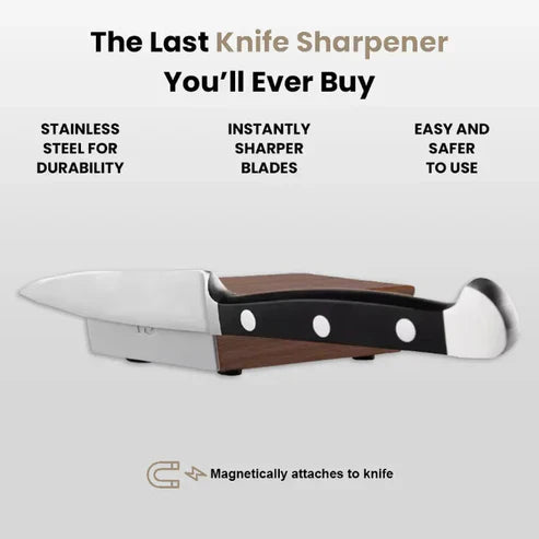 Compact Knife Sharpener For Straight-Edge Kitchen Knives - OpalDwell