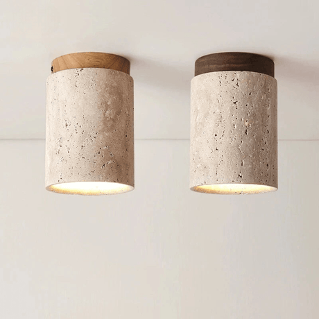 Stone Pendant Light LED Warm Ambient Glow – Satori Lamp