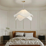 Fabric Chandelier LED Floral Design for Bedroom