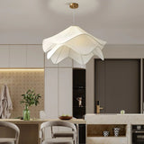 Fabric Petal Shade Pendant Light for Dining Room