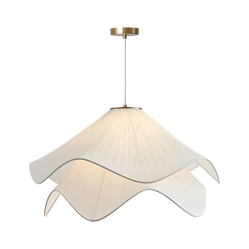 Floral Chandelier Cord Pendant Installation Design