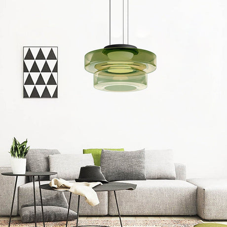Asteron Pendant Light Installed Above Dining Table