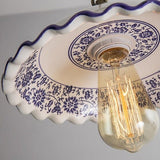 Portuguese Tile Pendant Light Warm Glow
