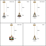 Glass pendant lamp mosaic texture close-up