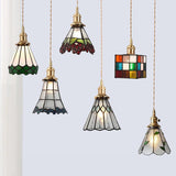 Glass pendant light color variant close-up view