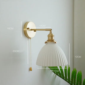 Warm glow wall sconce for hallway
