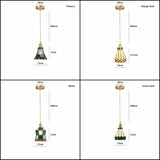 Stained glass pendant light colorful glow scene
