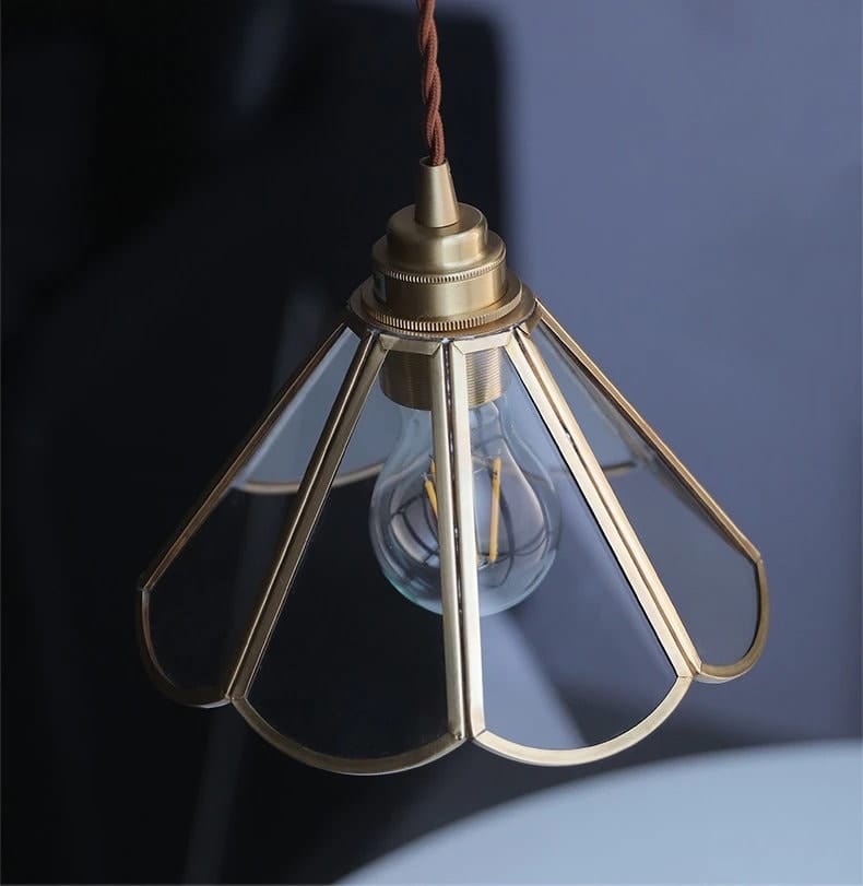 Blossom glass pendant light warm ambient glow scene