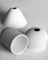 Ceramic shade lighting fixture for cafes