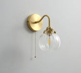 Fluted Glass Wall Sconce Fixture Detail