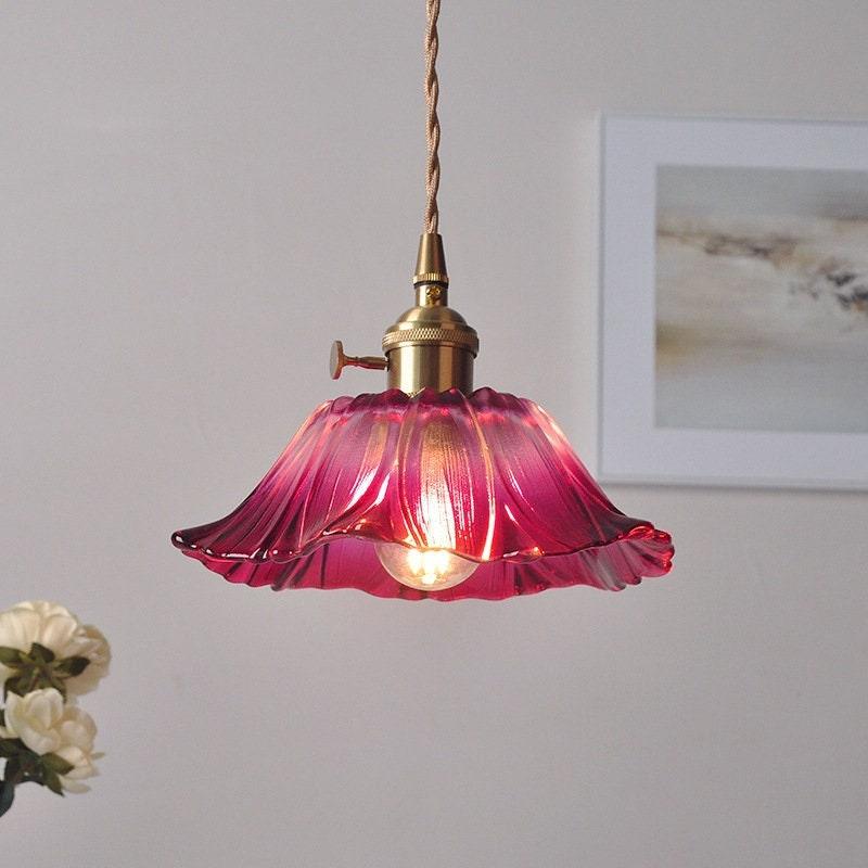 Brass Pendant Light LED Soft Ambient Glow for Dining Room