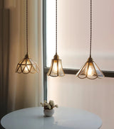 Pendant light installed above kitchen table modern decor