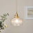 Brass lamp holder cord and canopy detail