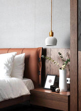Cream ceramic shade pendant light for dining room