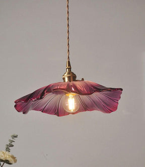 Violet Glass Pendant Light for Bedroom