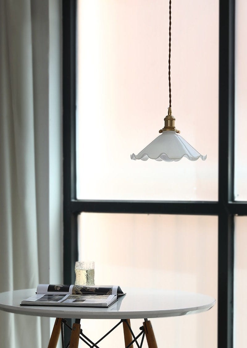 Alvara Brass Pendant Light – warm ambient glow vintage design for dining room and kitchen | OroDwell
