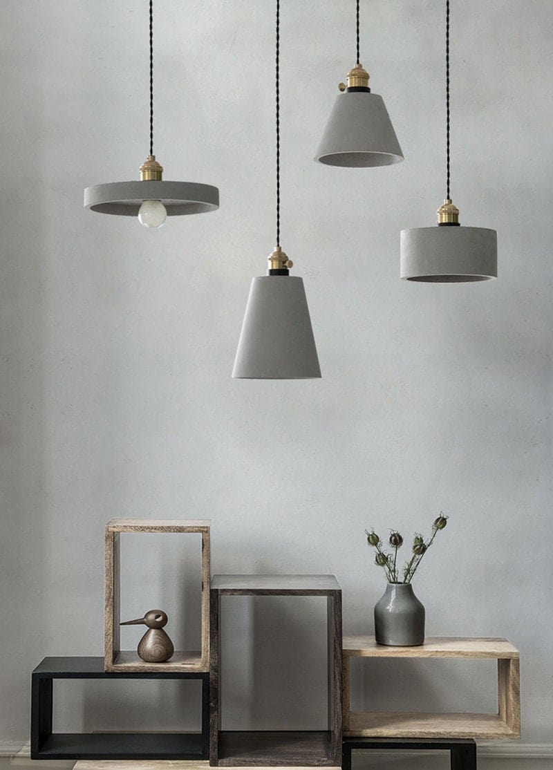 Handcrafted Cement Pendant for Bedroom