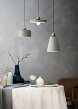 Cement Shade Pendant for Dining Table Accent